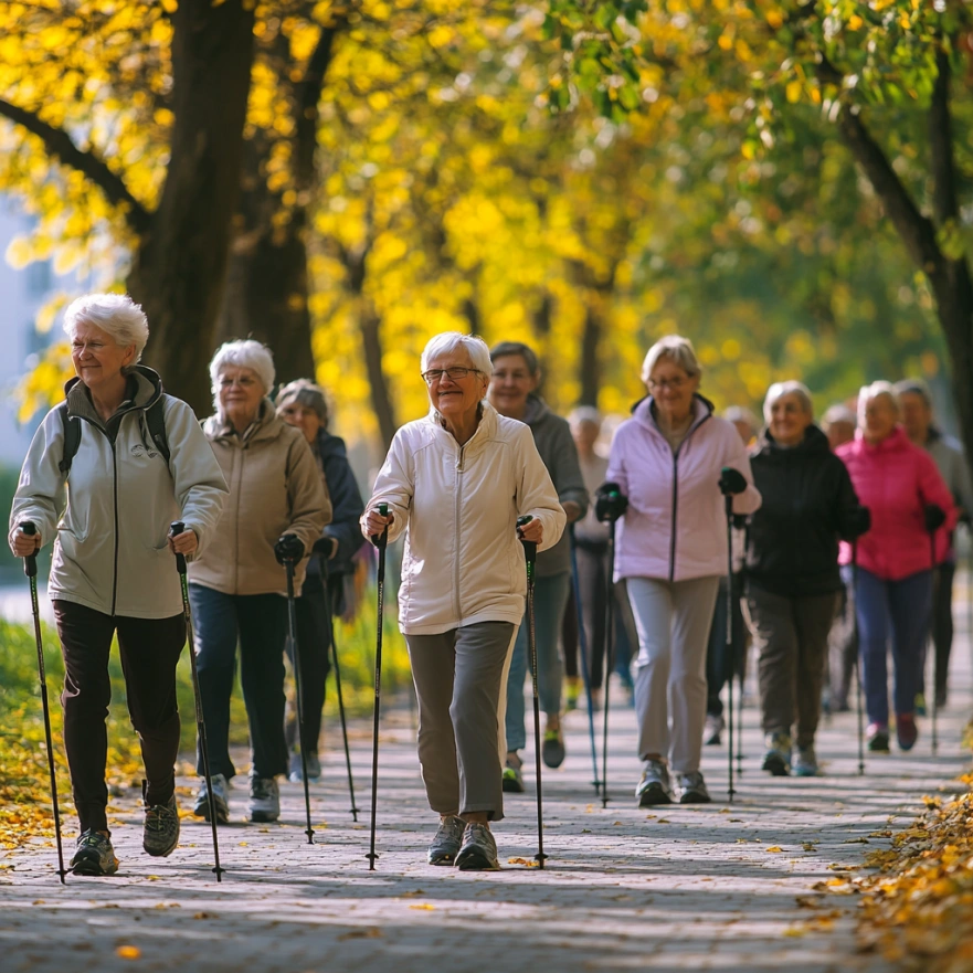 Скандинавська ходьба в парку