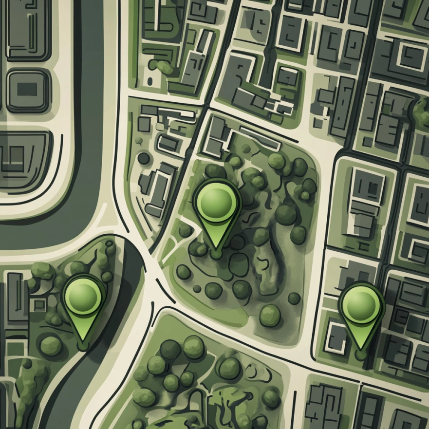 Карта з розташуванням філіалів flostenrik