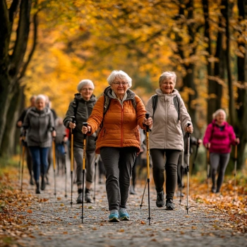 Скандинавська ходьба для літніх людей